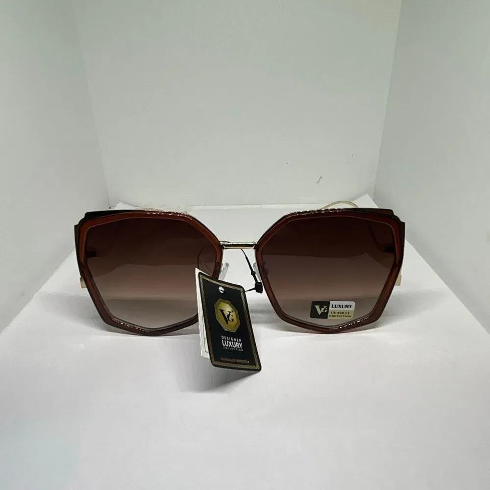 VG Luxury Geometric Oversized Fashion Sunglasses UV400 Designer Style New
